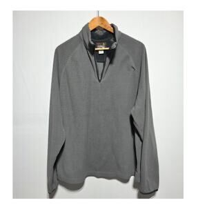 Weekendz Off Men's Gray Waffle Fleece Quarter Zip Cozy Cabin Core Pullover XXL